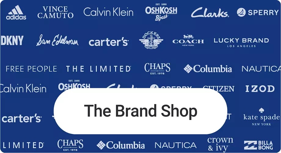 Image of brand logos. Shop by brand.